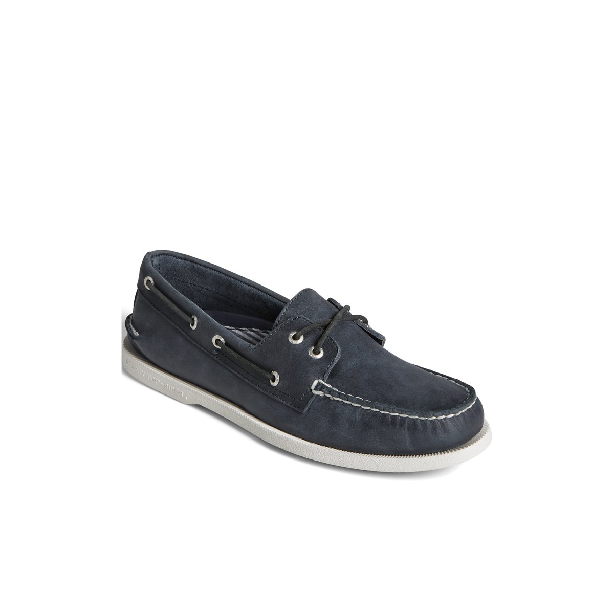 Authentic Original Cross Lace Boat Shoe Navy Men s Men Sperry US